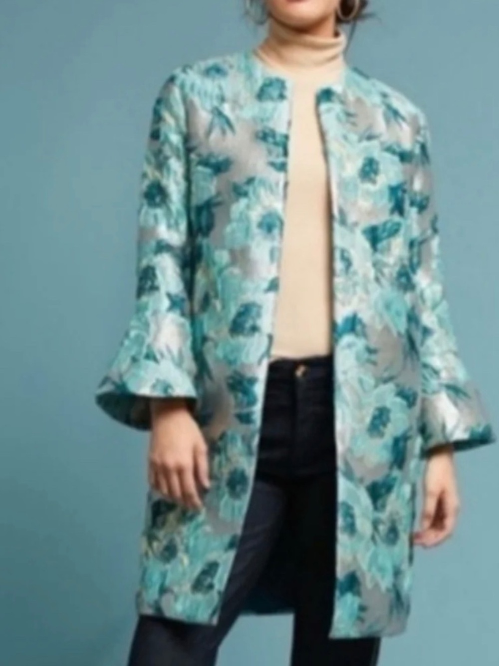 Anthropologie Seen Worn Kept Jacquard metallic jacket